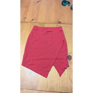 Forever 21 Red‎ Asymmetrical Wrap Skirt Mini Casual Chic Women's Size XS